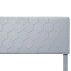 Honeycomb Modern Grey Velvet Headboard Storage Guest Bed by