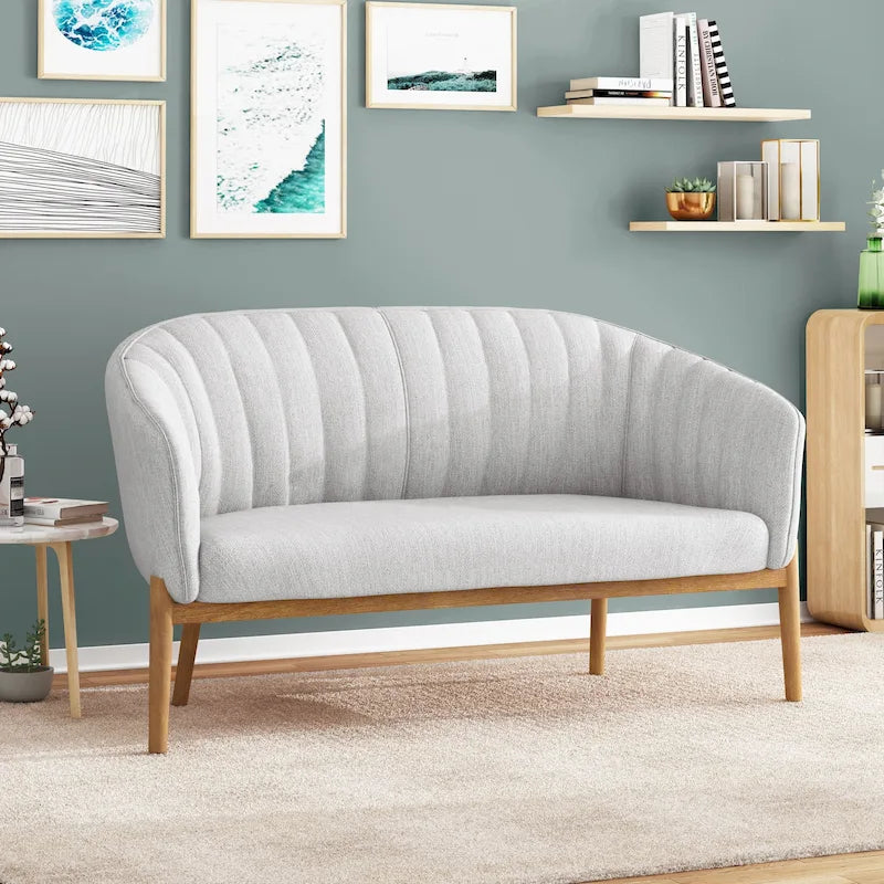 Galena Mid-century Modern Glam Loveseat by