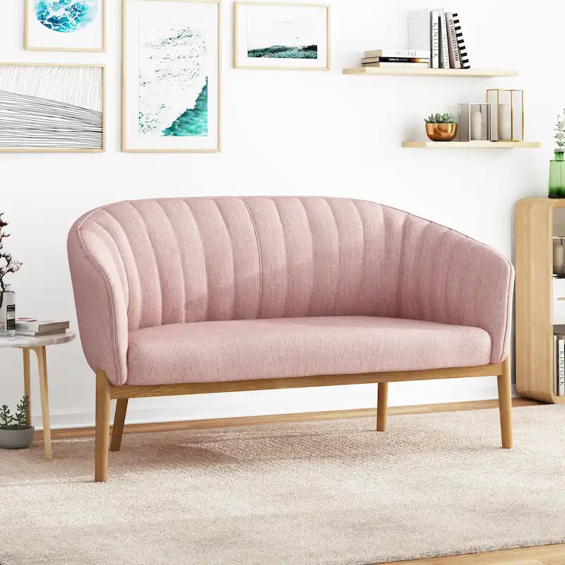 Galena Mid-century Modern Glam Loveseat by