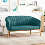 Galena Mid-century Modern Glam Loveseat by 