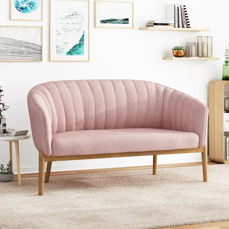 Galena Mid-century Modern Glam Loveseat by