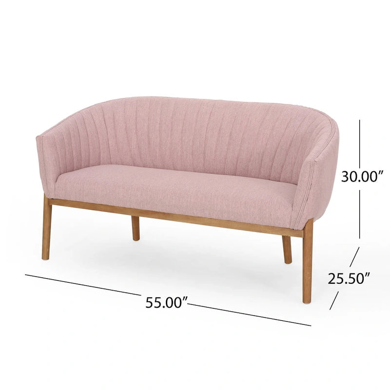 Galena Mid-century Modern Glam Loveseat by
