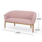 Galena Mid-century Modern Glam Loveseat by