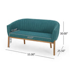 Galena Mid-century Modern Glam Loveseat by