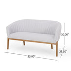 Galena Mid-century Modern Glam Loveseat by