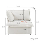 L-Shaped Linen Sectional Sofa Modern Comfortable Sofa