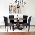 Fordsville 5-piece Dining Set, Pedestal Round Table with 4 Stylish Chairs