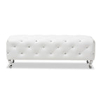 Heston Crystal Tufted Modern Bench