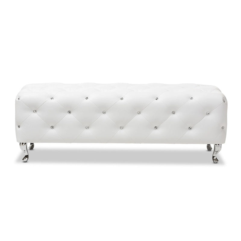 Heston Crystal Tufted Modern Bench