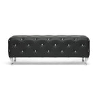 Heston Crystal Tufted Modern Bench