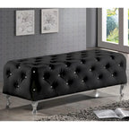 Heston Crystal Tufted Modern Bench