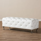 Heston Crystal Tufted Modern Bench