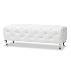 Heston Crystal Tufted Modern Bench