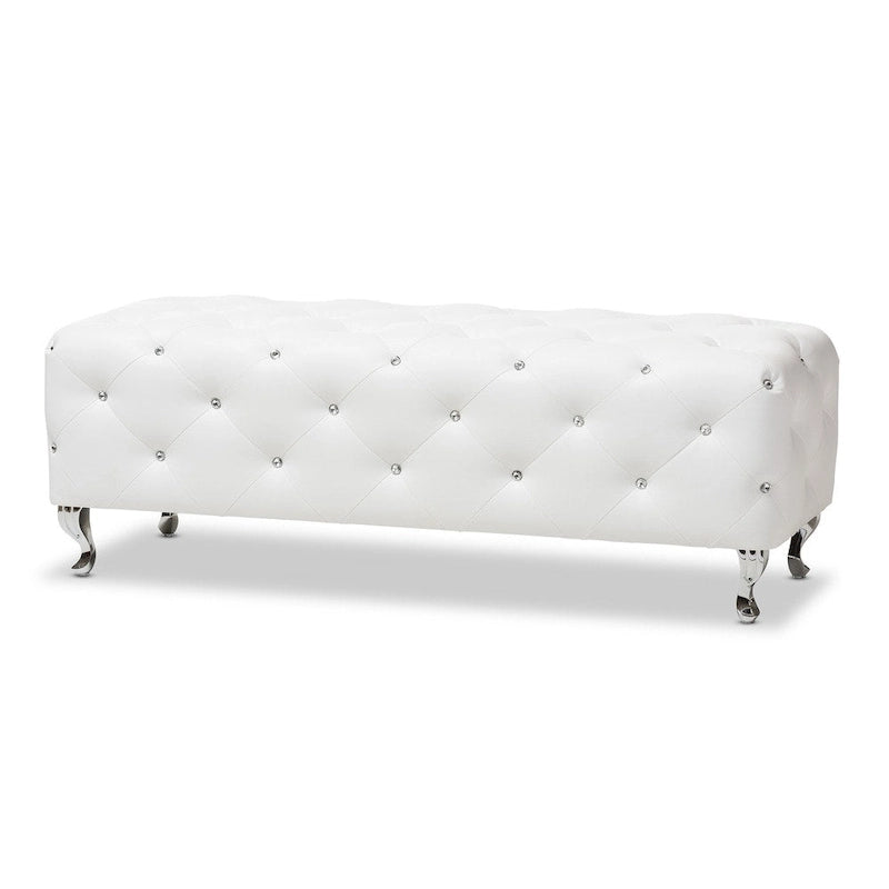 Heston Crystal Tufted Modern Bench