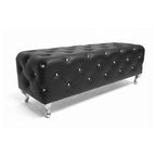 Heston Crystal Tufted Modern Bench