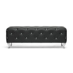 Heston Crystal Tufted Modern Bench