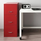  Lava Red 3-Drawer Vertical File Cabinet