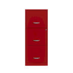 Lava Red 3-Drawer Vertical File Cabinet