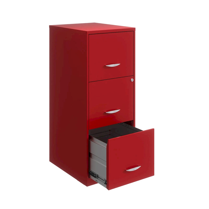Lava Red 3-Drawer Vertical File Cabinet