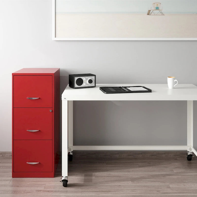 Lava Red 3-Drawer Vertical File Cabinet