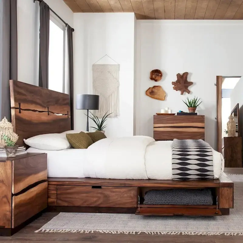 Tolt River Smokey Walnut 6-piece Storage Bedroom Set