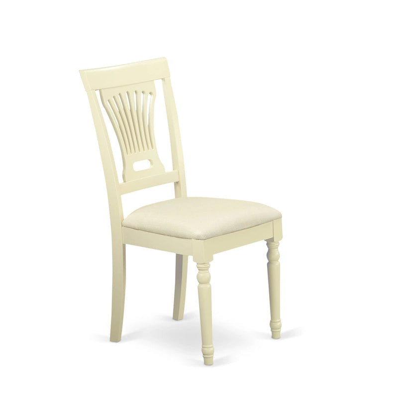 Plainville Kitchen Dining Chairs - Solid Wood Chairs, Set of 2, Buttermilk & Cherry (Chair Seat Option)