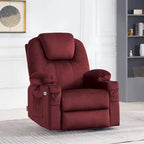 Large Power Lift Recliner Chair with Massage, Cup Holders, Extended Footrest, Fabric 7516