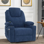 Large Power Lift Recliner Chair with Massage, Cup Holders, Extended Footrest, Fabric 7516