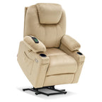 Large Power Lift Recliner Chair with Massage, Cup Holders, Extended Footrest, Fabric 7516