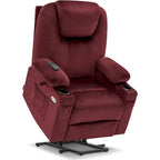 Large Power Lift Recliner Chair with Massage, Cup Holders, Extended Footrest, Fabric 7516