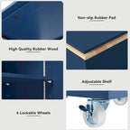 Kitchen Island With Extended Table and LED Lights