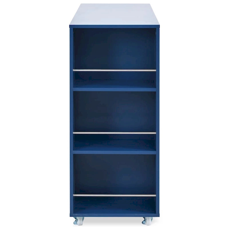 Kitchen Island With Extended Table and LED Lights