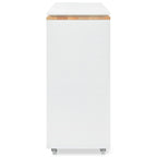 Kitchen Island With Extended Table and LED Lights