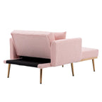 Chaise lounge chair/accent chair,Curved edges, padded with thick foam and upholstered with high-quality fabric