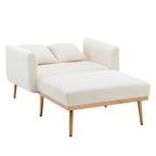Chaise lounge chair/accent chair,Curved edges, padded with thick foam and upholstered with high-quality fabric