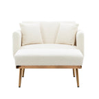 Chaise lounge chair/accent chair,Curved edges, padded with thick foam and upholstered with high-quality fabric