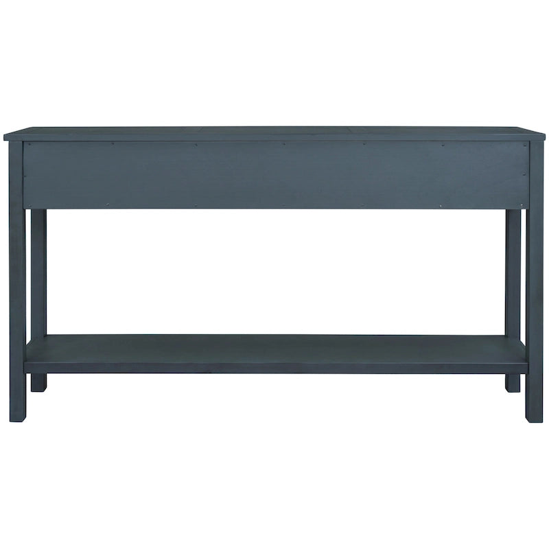 Rustic Entryway Console Table with Storage