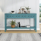 Rustic Entryway Console Table with Storage