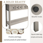 Rustic Entryway Console Table with Storage