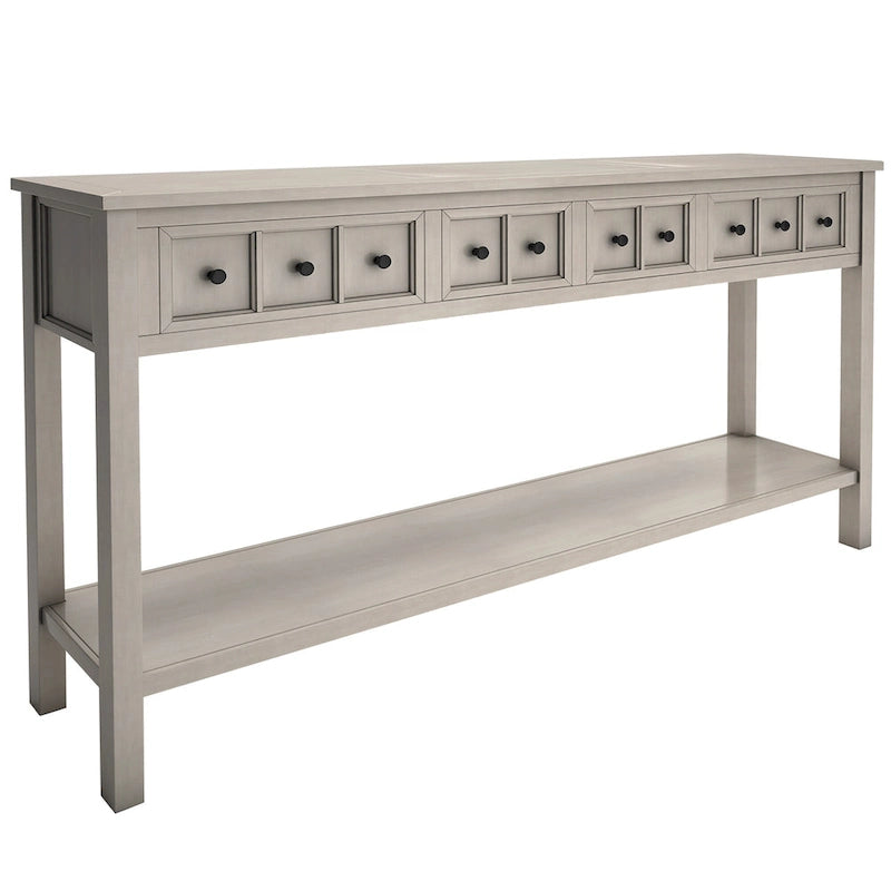 Rustic Entryway Console Table with Storage