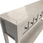 Rustic Entryway Console Table with Storage