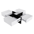 Coffee Table with 4 Hidden Storage Compartments