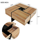 Coffee Table with 4 Hidden Storage Compartments