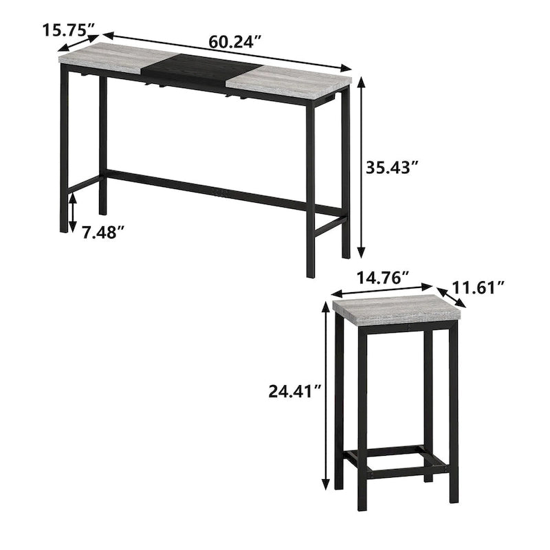 Long Dining Table Set