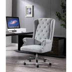 Iaen Wingback Office Chair For Desk, Linen Upholstery