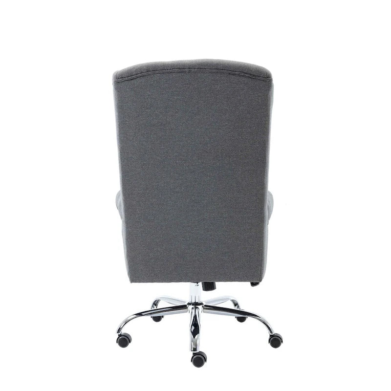 Iaen Wingback Office Chair For Desk, Linen Upholstery