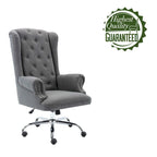 Iaen Wingback Office Chair For Desk, Linen Upholstery