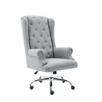 Iaen Wingback Office Chair For Desk, Linen Upholstery