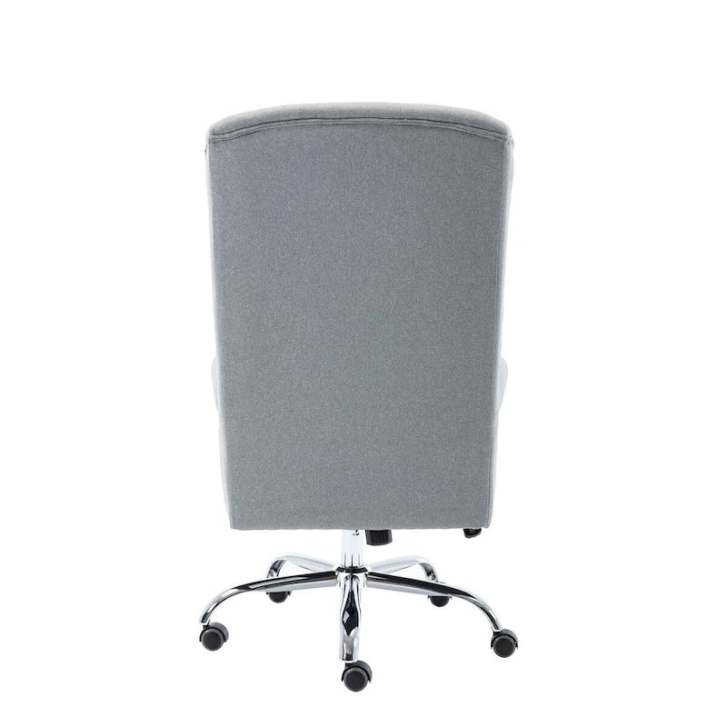 Iaen Wingback Office Chair For Desk, Linen Upholstery