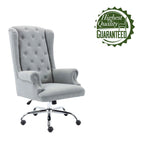 Iaen Wingback Office Chair For Desk, Linen Upholstery